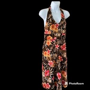 AB Studio Floral Haulter Top Dress Sz 6